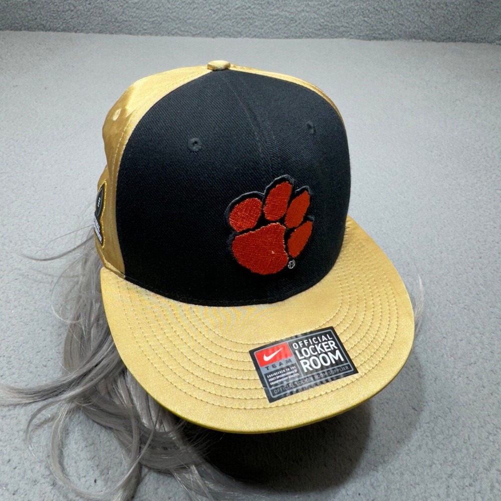Clemson Tigers Hat Cap Snapback Black Gold NCAA Football 2016 Champions Nike Men